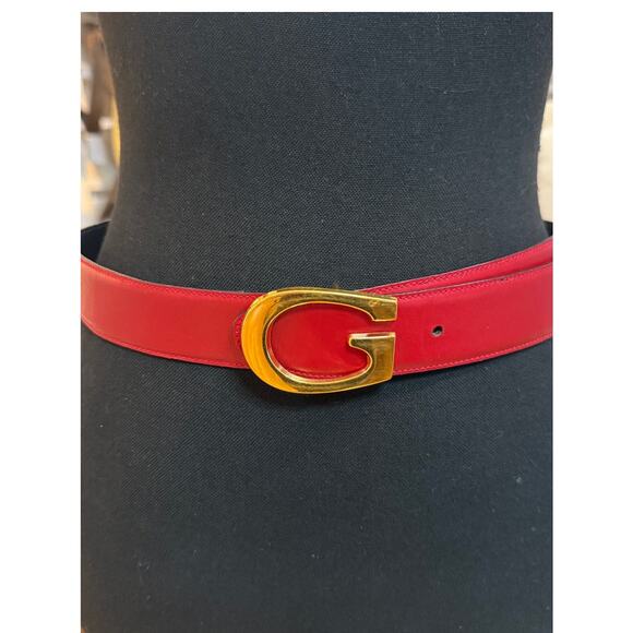 Gucci Red Belt G clasp*Gold clasp*nice pre-loved condition - Picture 3 of 4